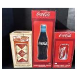 3 Coca Cola Rotating Lamps.