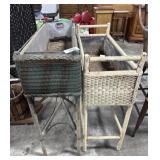 (2) Resin Wicker Planter Boxes.