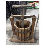 Vtg Wooden Fruit Press.