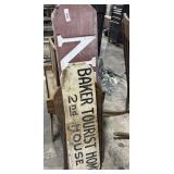 Vtg Wooden Signage.