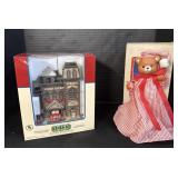 Bear Tree Topper & Lemax Porcelain House.