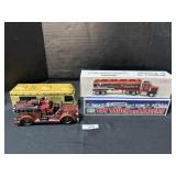 Hess Trucks & Sears Truck, Resin Firetruck.