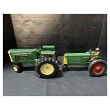 2 Green Die Cast Tractors.