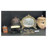 Pink Depression, Napco Japan Cookie Jar, Mirror.