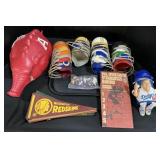 NFL Pennants, Helmets, Standings Board, Hog Hat.