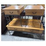Maple & Iron Coffee and End Tables.