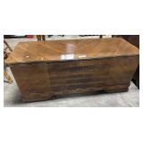 Vtg Inlayed Mahogany & Walnut Cedar Chest.