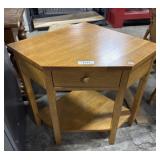 Blonde Oak Corner Night Stand.