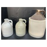 3 Stoneware Jugs.