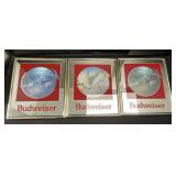 3 Budweiser Advertising Wall Art Pieces.