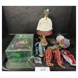 Holiday Ornaments & Scottish Doll Clothing.