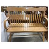 American Colonial Style Maple Deacons Bench.