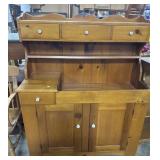Rustic Pine Step-Back Dry Sink.