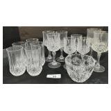 Crystal Goblets, Tumblers & Bowl.