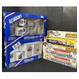 Exxon Toy Tanker Trucks & Racing Drinkware.