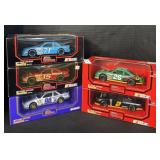 5 NOS Die Cast Stock Cars.