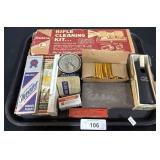 Rifle Cleaning Kit, Owl & Turkey Call, Drawing