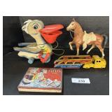 Pressed Steel Truck, Fisher Price Pull Toy.
