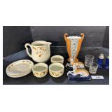 Hall Dinnerware, Japan Vase, Cobalt Blue Shakers