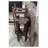Vtg Folding Table, (2) End Tables.