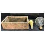 Advertising Wooden Remington Crate, Lightbulbs.
