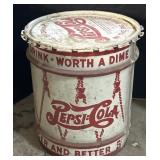 Pepsi Cola Advertising Soda Syrup Canister.