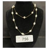10k & 14K Gold Pearl Beaded Necklaces.