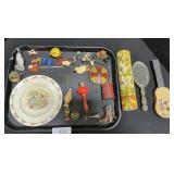 Wind Up Toys, Bells, Mirror, Wax Seal.