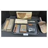 Ballantine Caddy, Whetstone, BB Pen, Scoop.
