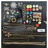 Costume Jewelry, Earrings, Necklaces, Brooches.