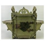 Decorative Original Paint Tramp Art Cabinet.