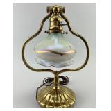 Tiffany Studios Bronze Harp Desk Lamp.