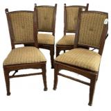 4 Highback Upholstered Dining Chairs.