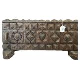 RARE 19th C. American Tramp Art Blanket Chest.