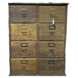20th C. Quarter Sawn Oak Double File Cabinet.