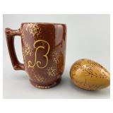 1960-70s Breininger PA Redware Pottery Egg & Mug.