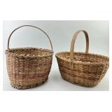 Pair of Splint Wood Gathering Baskets.
