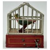 1920s German Tin Litho Wind Up Bird Cage.