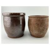 2 W. Smith Womelsdorf PA Redware Pottery Crocks.
