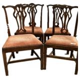 4 Chippendale Style Dining Chairs.