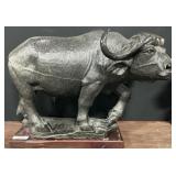 T. Maisiri Stone Water Buffalo Sculpture.