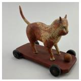 American Folk Art Gottshall Cat Pull Toy.