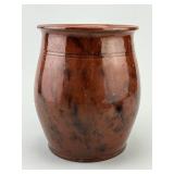 Lead Glazed Pennsylvania Pottery Redware Jar.