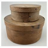 2 19th C. Antique Bent Wood Pantry Boxes.