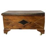 Antique Decorative Inlay Blanket Chest.