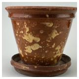 Pennsylvania Pottery Redware Flower Pot.