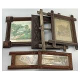 6 Tramp Hobo Art Picture Frames.