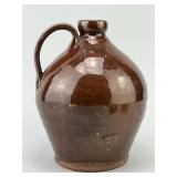 Pennsylvania Pottery Redware Bulbous Jug.