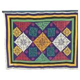 Handmade Sindhi Ralli Type Patchwork Quilt.