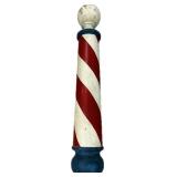 19th C PA Paint Decorated Barber Shop Pole.